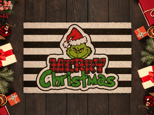 Grinch Merry Christmas, Christmas Snow Coir Door Mat, Front Door Mat, Outdoor Mats, Funny Doormat, Welcome Mats, Coir Mats