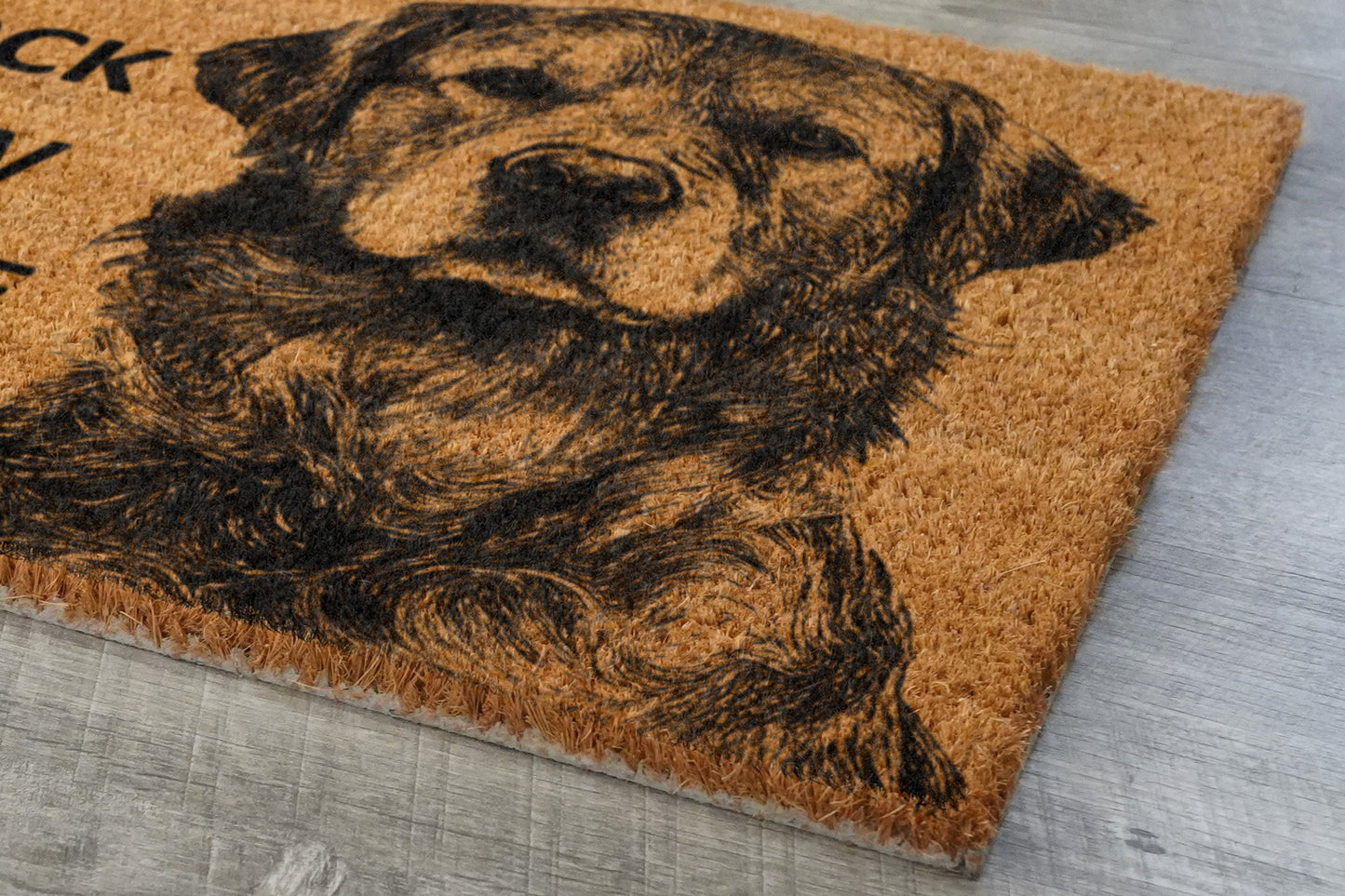 The Golden Retriever Coir Door Mat, We Know You ARE Here, Funny The Golden Retriever Dog Door Mats, The Golden Retrievers Outdoor Doormat