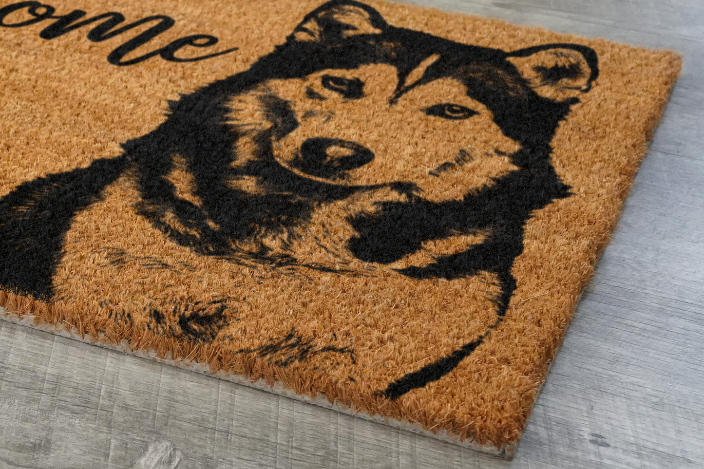 Husky Coir Door Mat, Hope You Like Huskies Door Mats, Funny Husky Outdoor Coir Doormat, Welcome The Huskies Mats