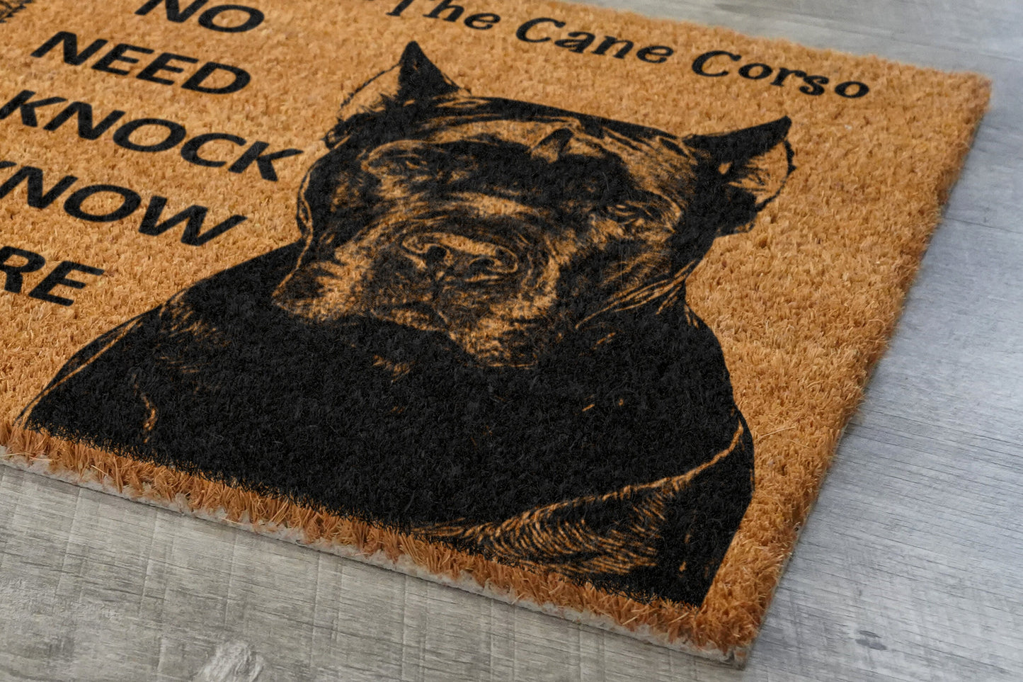Cane Corso and Doberman Door Mat, Funny We Know You ARE Here Door Mats, Cane Corso Doormat, Doberman Coir Mat, Cane Corso Welcome Mats