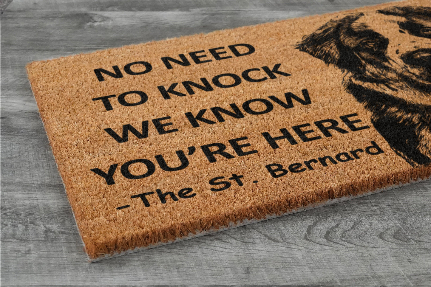 The St. Bernard Home Door Mat, Pitbull We Know You ARE Here Coir Doormat, Spring Door Mats, Funny Doormat, Welcome Mats