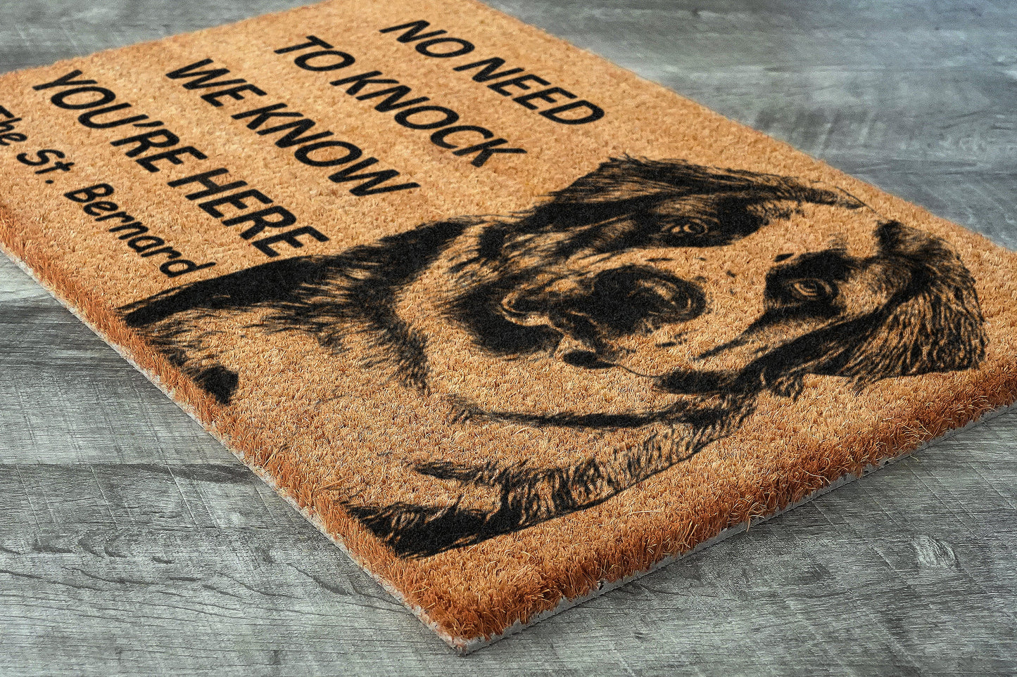 The St. Bernard Home Door Mat, Pitbull We Know You ARE Here Coir Doormat, Spring Door Mats, Funny Doormat, Welcome Mats