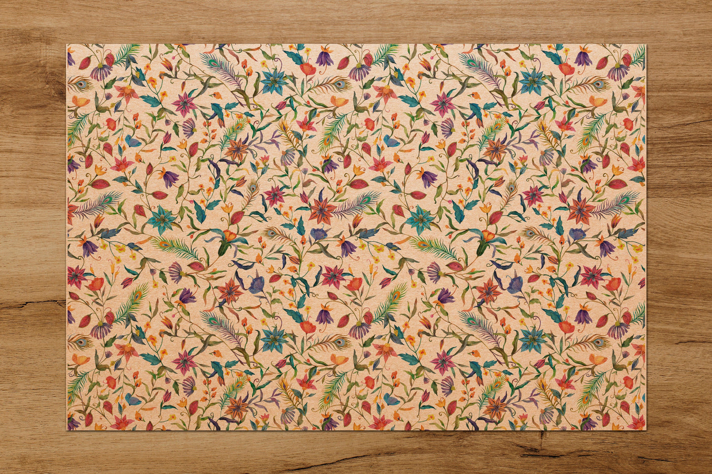 Floral Pattern Gift Wrapping Paper, Floral Wrapping Paper, Birthday Wrapping Paper