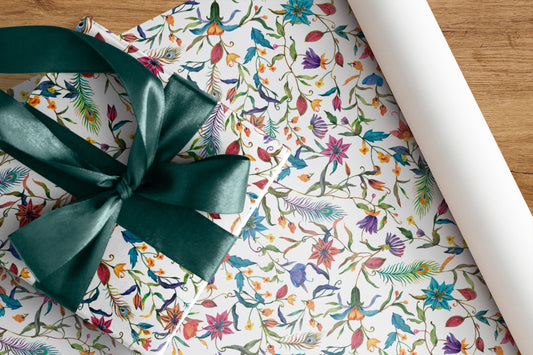 Floral Pattern Gift Wrapping Paper, Floral Wrapping Paper, Birthday Wrapping Paper