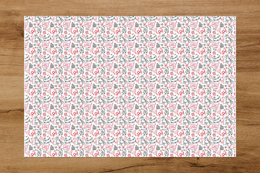 Happy Birthday Doodle Pattern Gift Wrapping Paper, Happy Birthday Doodle Wrapping Paper, Wrapping Paper, Happy Birthday Wrapping Paper