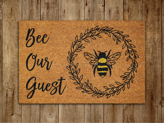 Bee Door Mat, Bee Spring Door Mats, Our Guest Funny Doormat, Welcome Mats