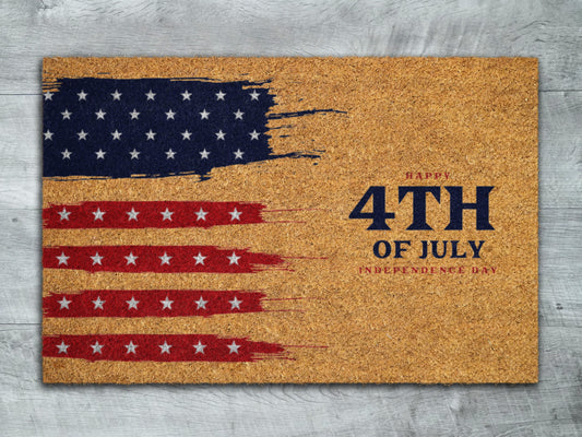 USA Flag 4th of July Door Mat, Patriotic Door Mats, Funny Doormat, Welcome Mats