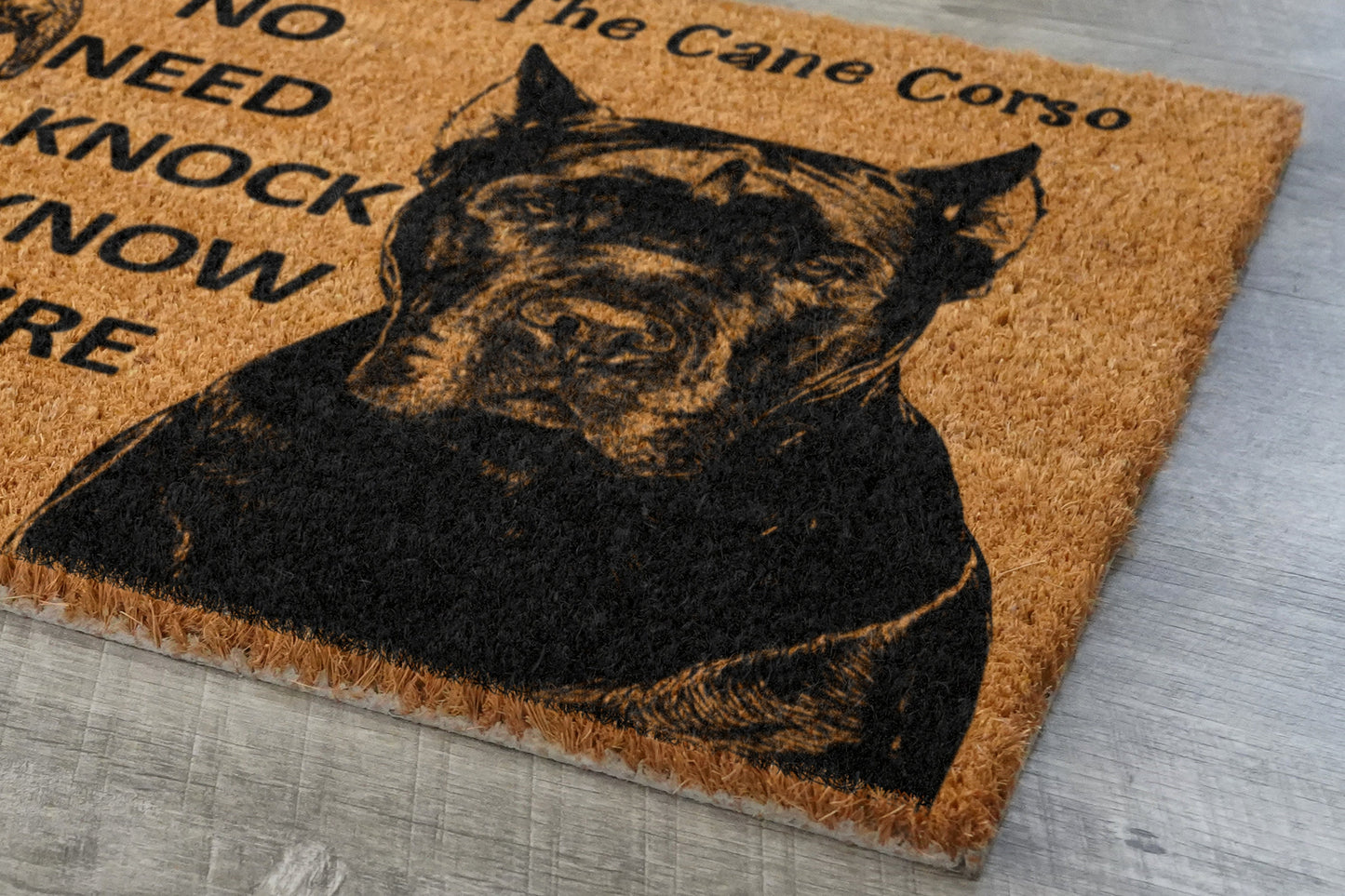Cane Corso and Pitbull Door Mat, Funny We Know You ARE Here Door Mats, Cane Corso Doormat, Pitbull Coir Mat, Cane Corso Welcome Mats