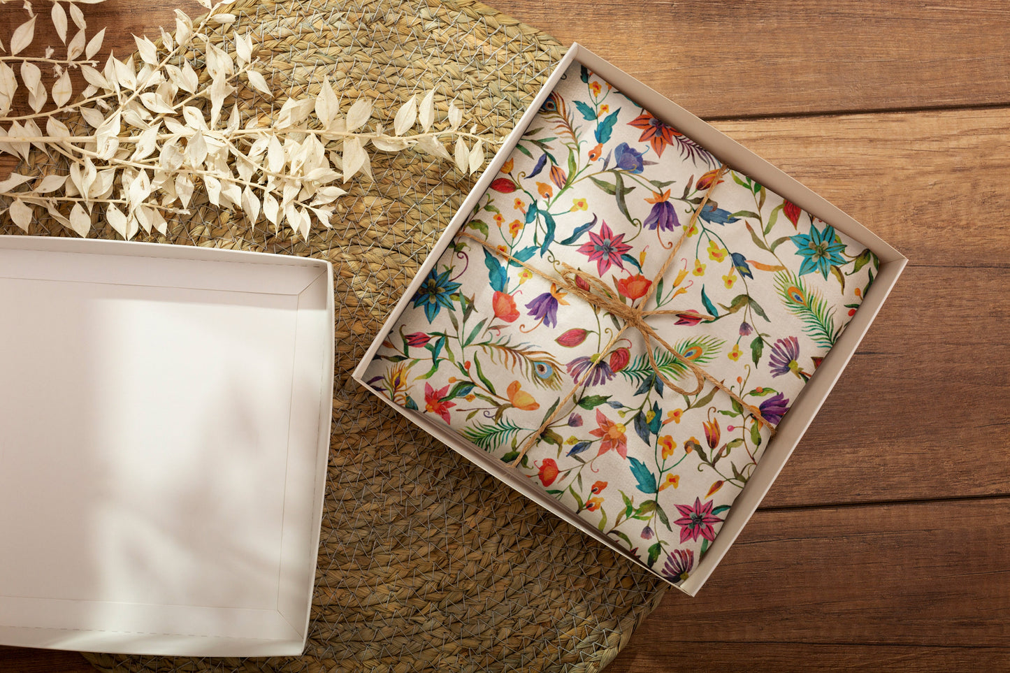 Floral Pattern Gift Wrapping Paper, Floral Wrapping Paper, Birthday Wrapping Paper