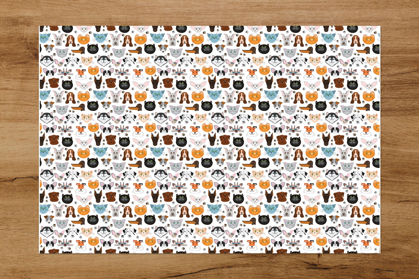 Cute Dogs Pattern Gift Wrapping Paper, Dogs Wrapping Paper, Dogs Birthday Wrapping Paper, Floral Wrapping Paper, Birthday Wrapping Paper