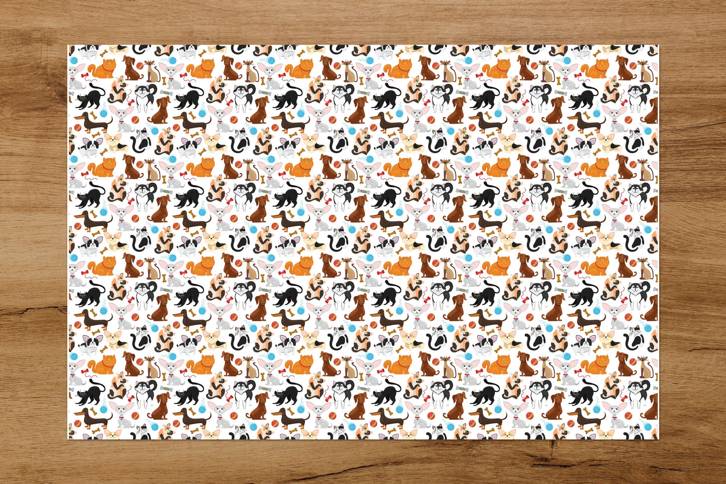 Cute Dogs Pattern Gift Wrapping Paper, All Dogs Wrapping Paper, Dogs Birthday Wrapping Paper, Floral Wrapping Paper, Birthday Wrapping Paper