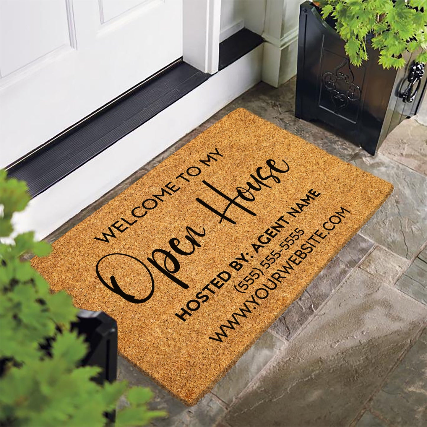 Open House, Open House Coir Door Mat, Front Door Mat, Outdoor Mats, Funny Doormat, Welcome Mats, Coir Mats s-1111-OH