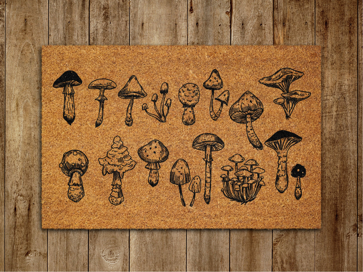 Mushrooms Door Mat, All Mushrooms Welcome Coir Door Mats, Funny Doormat, Welcome Outdoor Mat