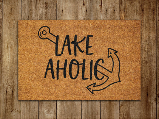 Lake Acholic Door Mat, Lake Welcome Coir Door Mats, Funny Doormat, Welcome Outdoor Mat