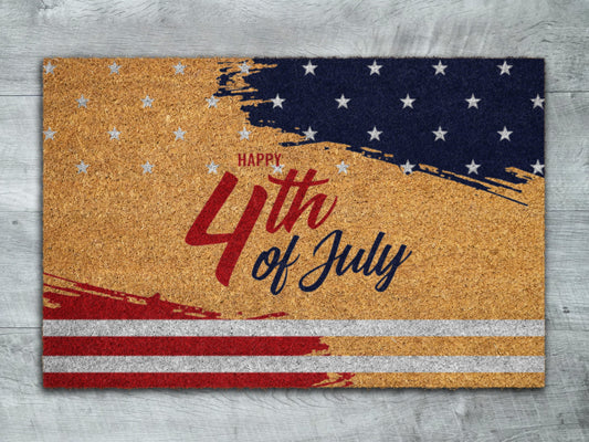 USA 4th of July Door Mat, USA Flag Patriotic Door Mats, Funny Doormat, Welcome Mats