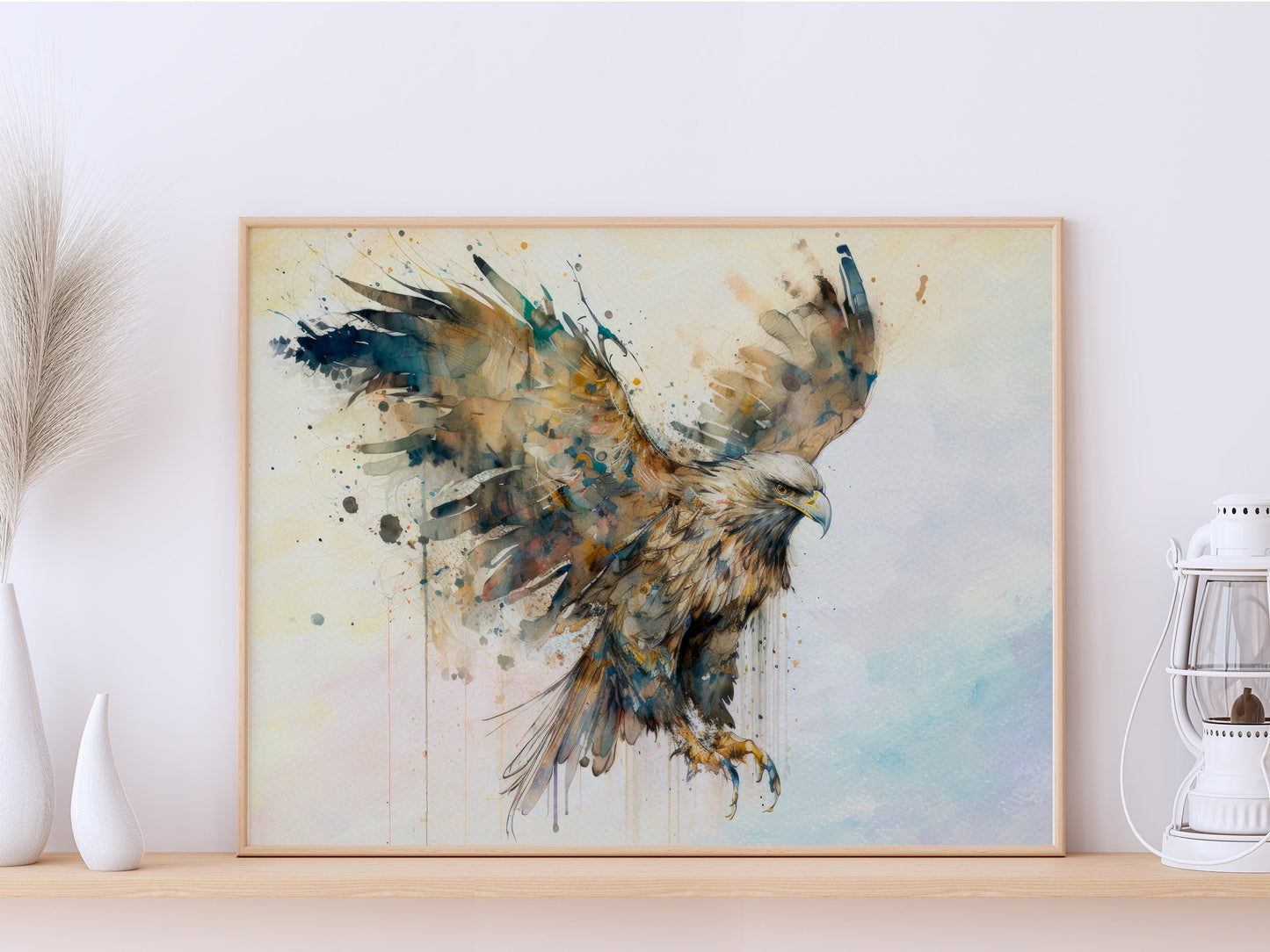 Watercolor Eagle Painting Print, Canvas Eagle Print, Watercolor Eagle Art Paper Print