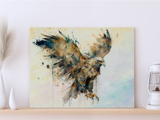 Watercolor Eagle Painting Print, Canvas Eagle Print, Watercolor Eagle Art Paper Print