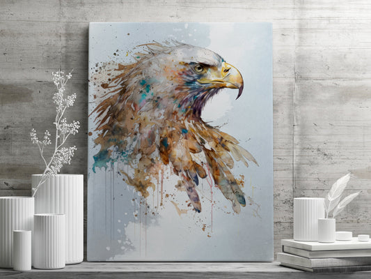 Watercolor Eagle Painting Print, Canvas Eagle Print, Watercolor Eagle Art Paper Print, Home Decor eagle Print 2