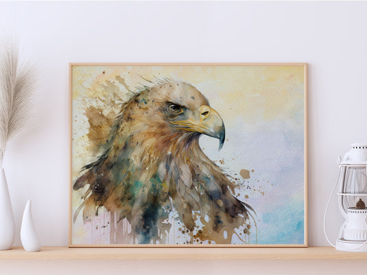 Watercolor Eagle Painting Print, Canvas Eagle Print, Watercolor Eagle Art Paper Print, Home Decor eagle Print 5