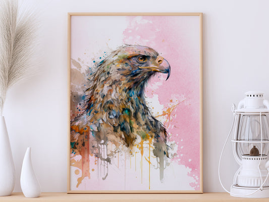 Watercolor Eagle Painting Print, Canvas Eagle Print, Watercolor Eagle Art Paper Print, Home Decor eagle Print 4