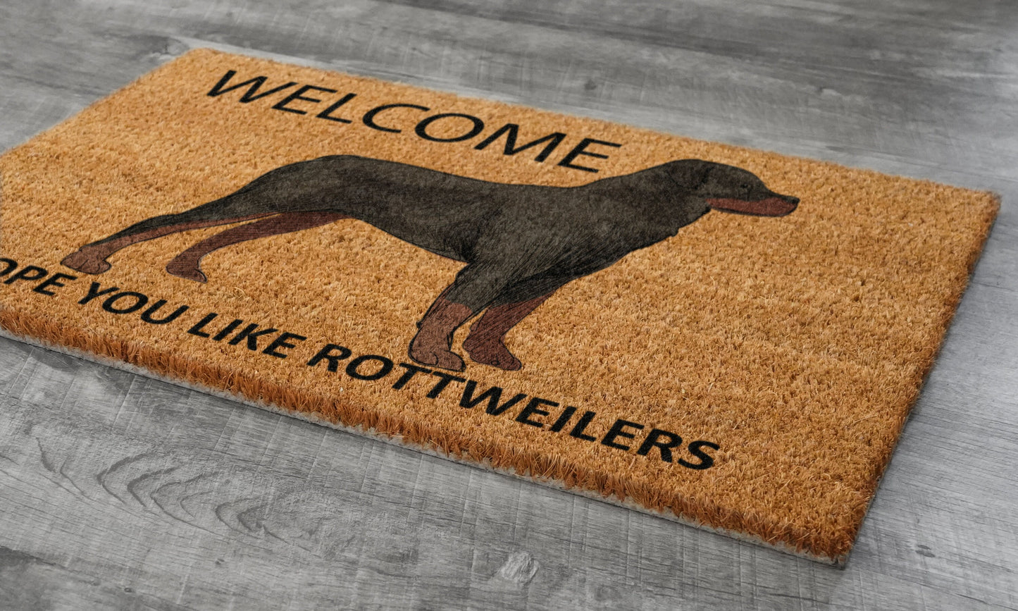 The Rottweiler Door Mat, Rottweiler Welcome Hope You like Rottweilers Dogs Door Mats, Funny Rottweilers Doormat, Welcome Mats