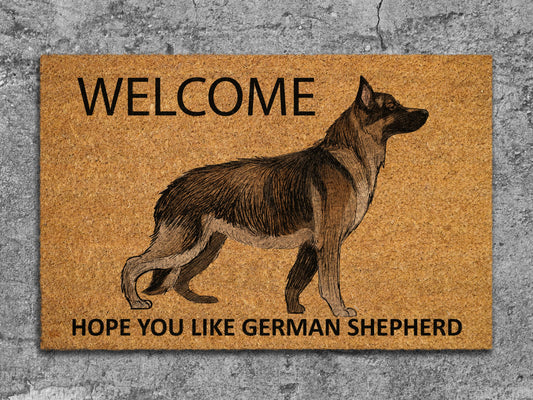 The German Shepherd Door Mat, German Shepherd Welcome Hope You like German Shepherds Door Mats, Funny German Shepherd Doormat, Welcome Mats