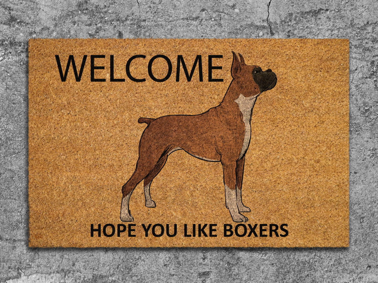 Welcome Hope You Like Boxer Doormat, Welcome Boxers Door Mat, Boxer Doormats, Welcome Funny Doormats, Boxer Welcome Mats, Dog Breed Mats