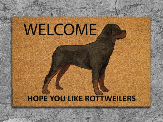 The Rottweiler Door Mat, Rottweiler Welcome Hope You like Rottweilers Dogs Door Mats, Funny Rottweilers Doormat, Welcome Mats
