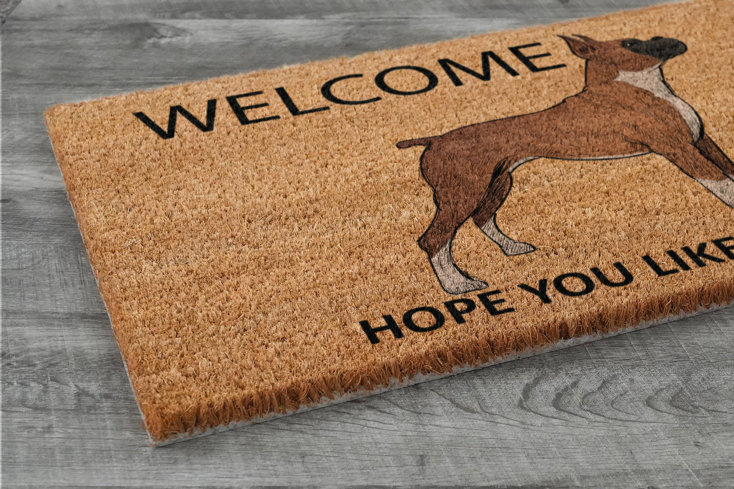 Welcome Hope You Like Boxer Doormat, Welcome Boxers Door Mat, Boxer Doormats, Welcome Funny Doormats, Boxer Welcome Mats, Dog Breed Mats
