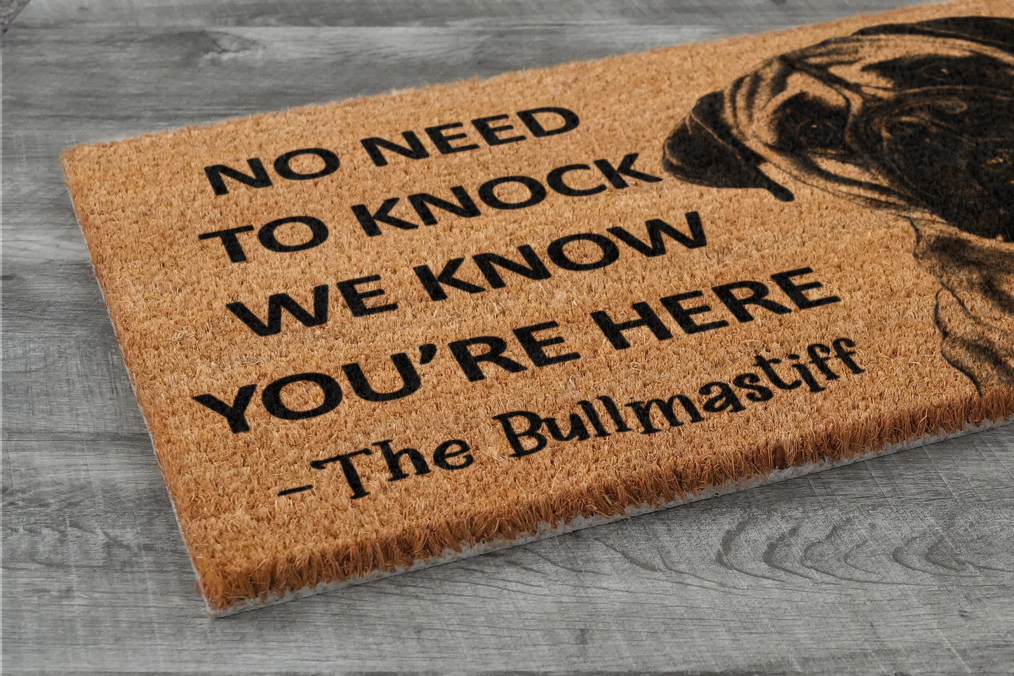 Bullmastiff Mat, We Know You ARE Here Door Mats, Bullmastiff Funny Doormat, Bullmastiff Welcome Mats, Bullmastiff Coir Mat, Bullmastiff Mat