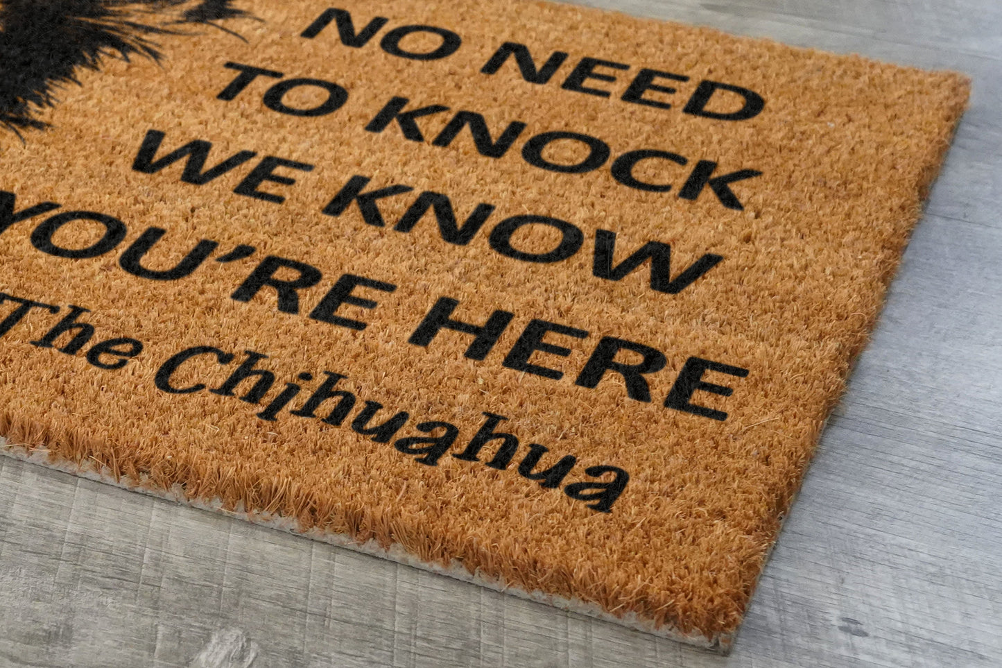 Welcome Chihuahuas Doormat, No Need to Knock Chihuahua Door Mat, Chihuahuas Doormat, Welcome Chihuahua Doormats, Welcome Dog Breed Mats
