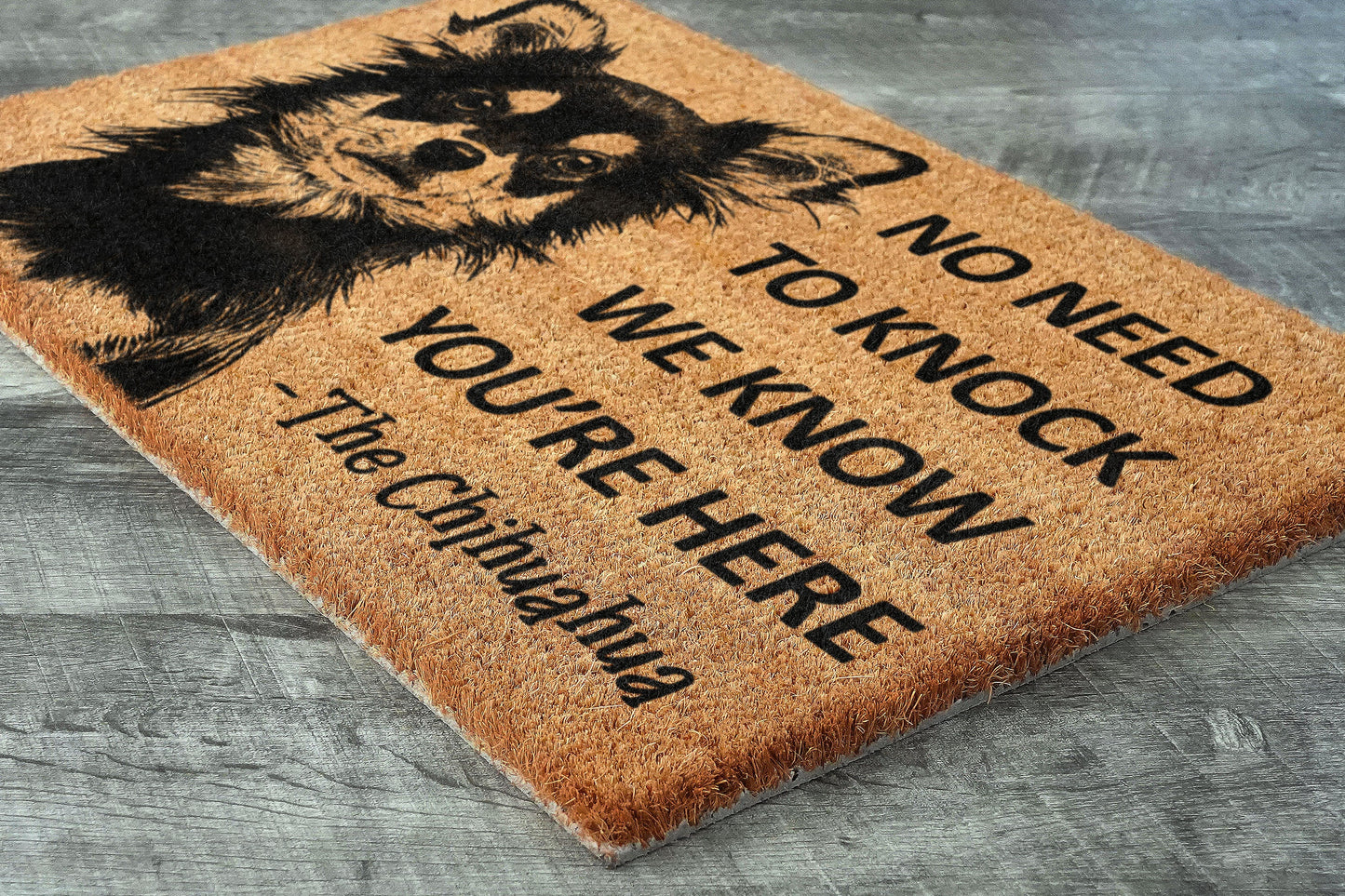Welcome Chihuahuas Doormat, No Need to Knock Chihuahua Door Mat, Chihuahuas Doormat, Welcome Chihuahua Doormats, Welcome Dog Breed Mats