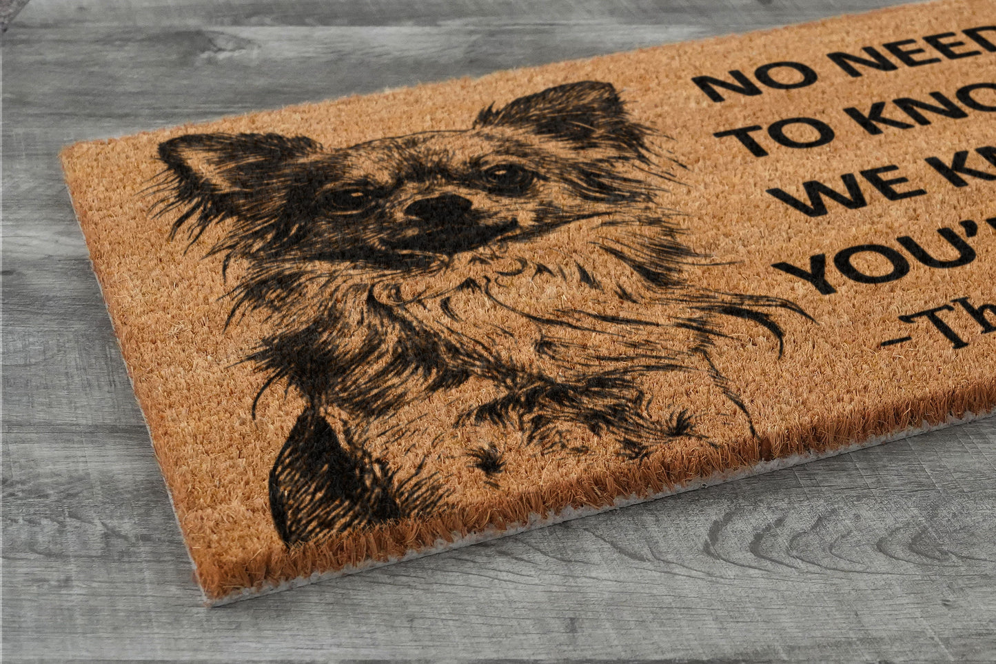 Welcome Chihuahua Doormat, No Need to Knock Chihuahuas Door Mat, Chihuahua Doormat, Welcome Chihuahuas Doormats, Welcome Dog Breed Mats