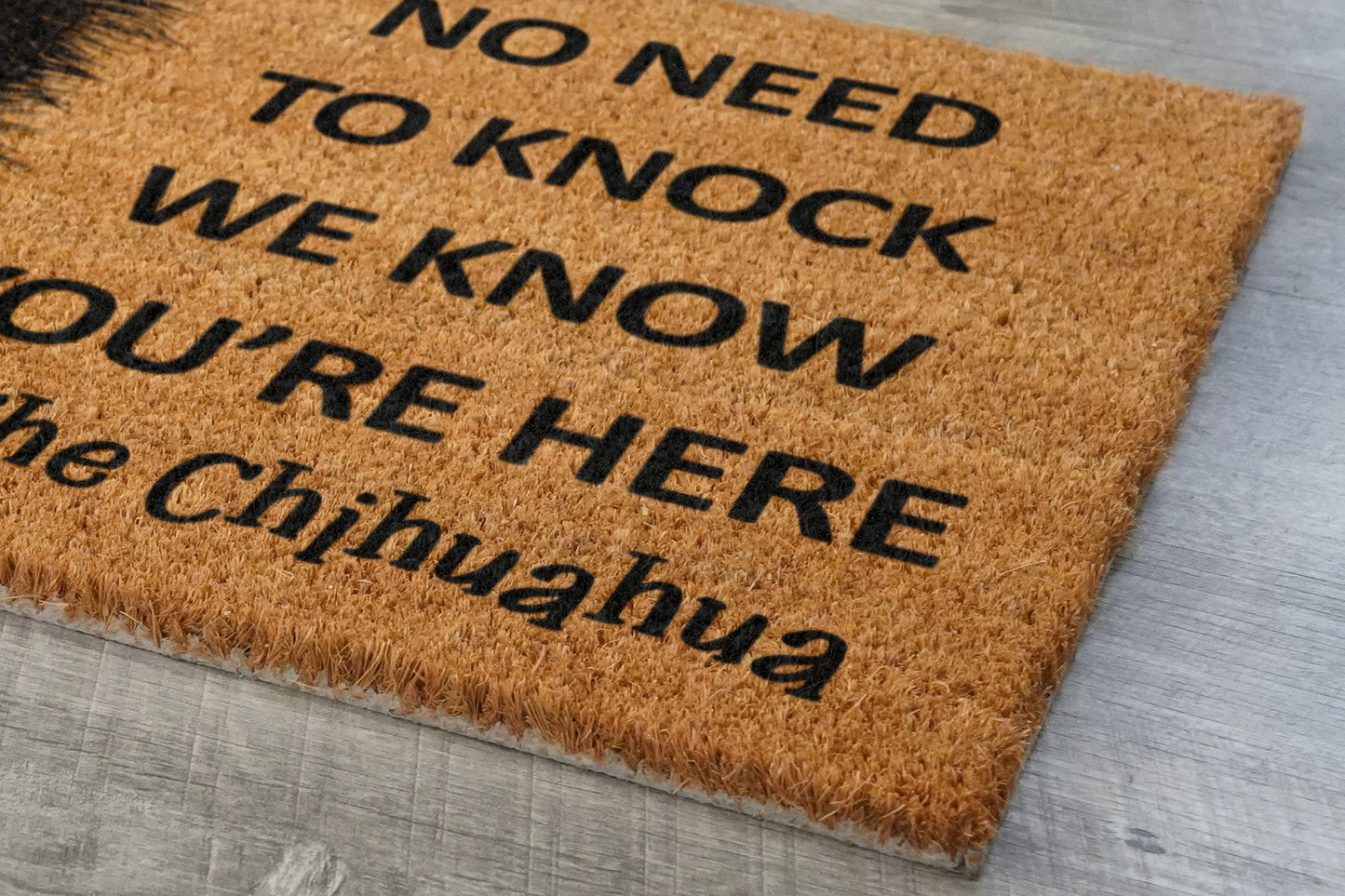 Welcome Chihuahuas Doormat, Chihuahuas Door Mat, No Need to Knock Chihuahua Doormat, Welcome Chihuahua Doormats, Welcome Dog Breed Mat