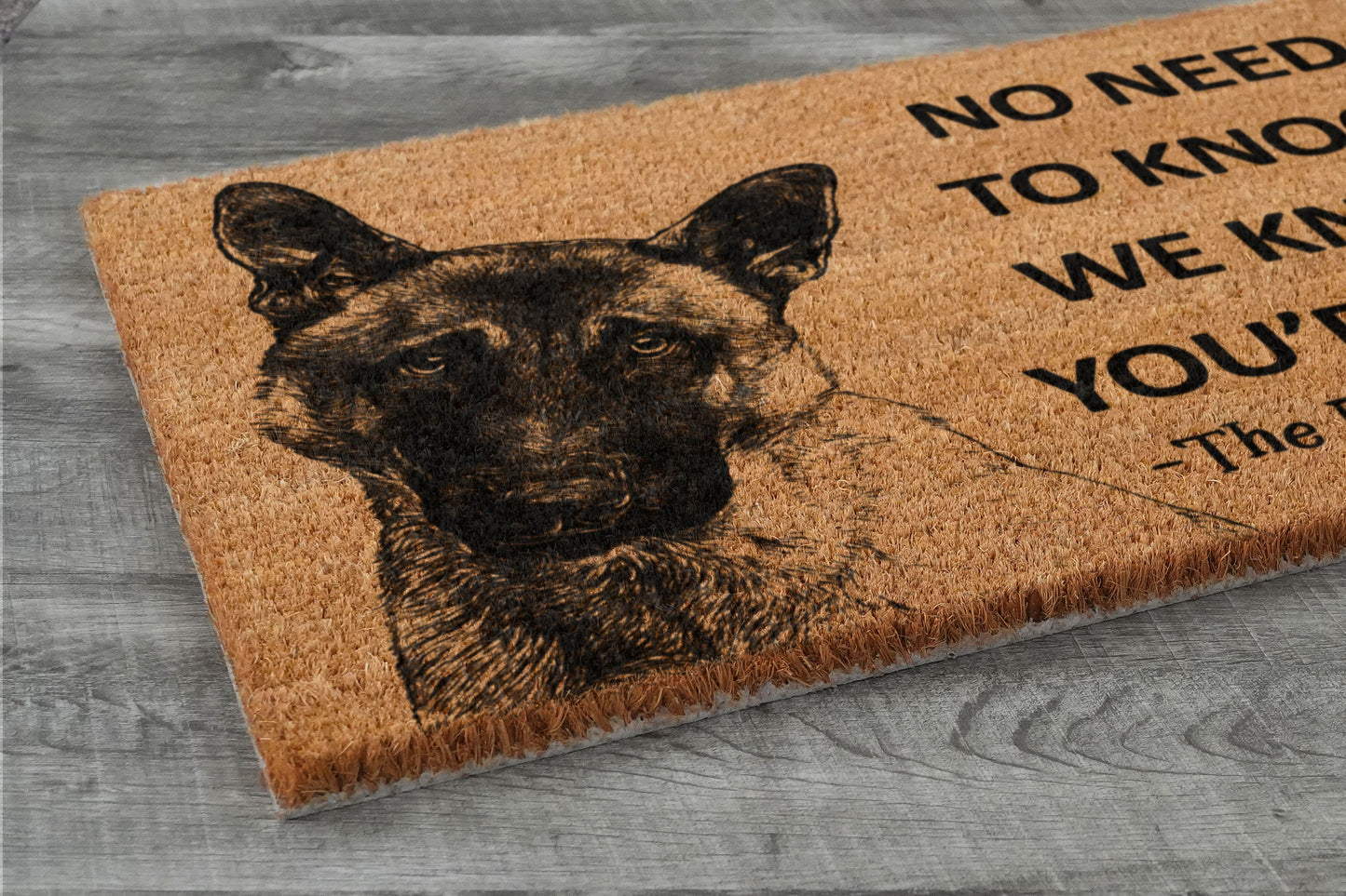 Belgian Malinois Doormat, Belgian Malinois Mat, No Need to Knock Belgian Malinois Shepherd Doormat, Welcome Dog Breed Mat Belgian Shepherd