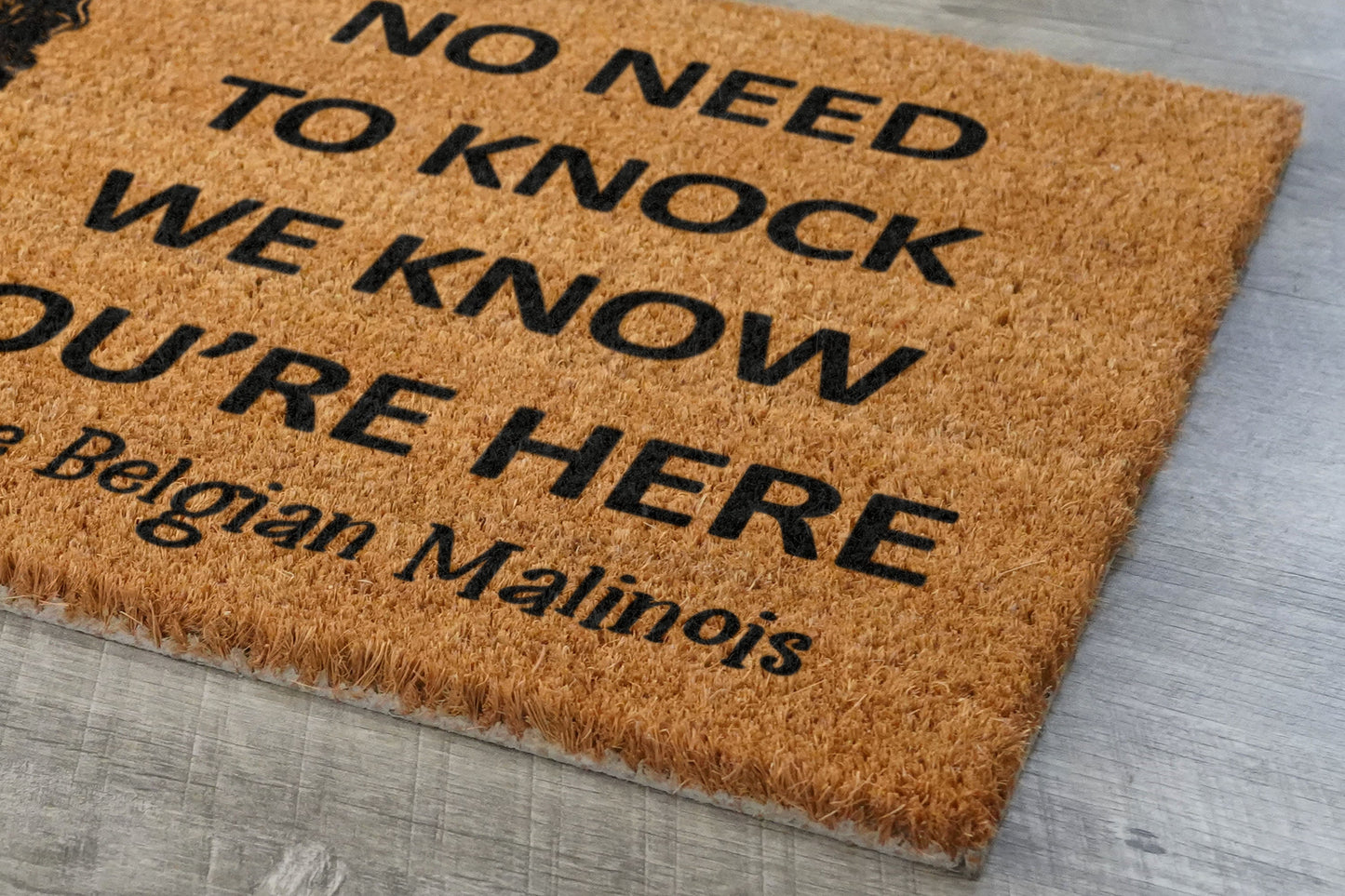 Belgian Malinois Doormat, Belgian Shepherd Mat, No Need to Knock Belgian Malinois Shepherd Doormat, Welcome Dog Breed Mat Belgian Shepherd
