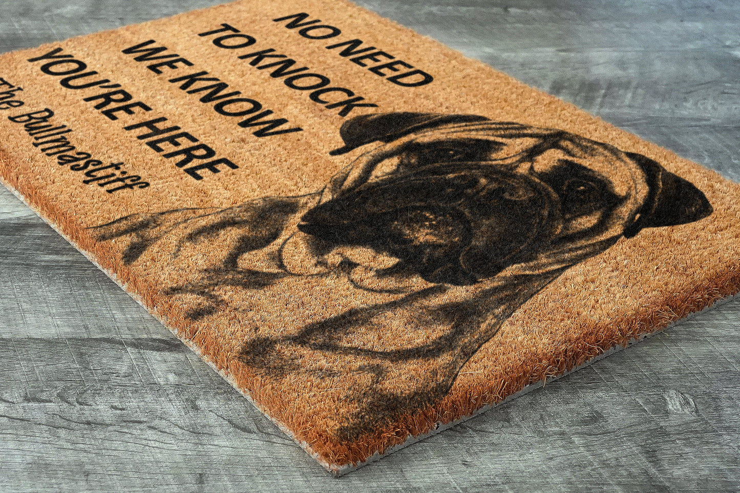 Bullmastiff Mat, We Know You ARE Here Door Mats, Bullmastiff Funny Doormat, Bullmastiff Welcome Mats, Bullmastiff Coir Mat, Bullmastiff Mat