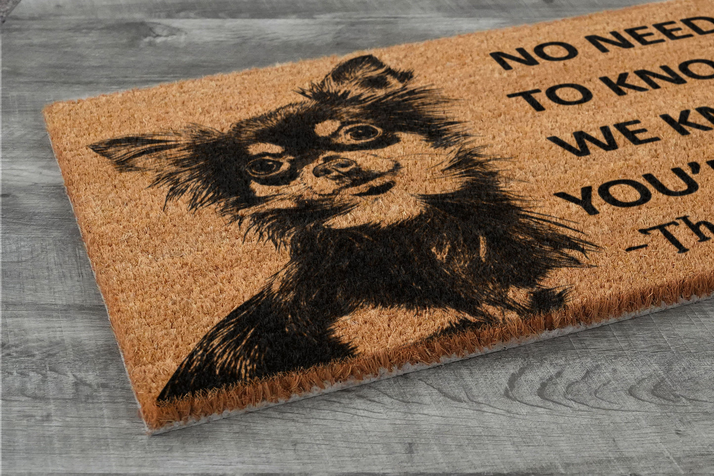 Welcome Chihuahuas Doormat, Chihuahuas Door Mat, No Need to Knock Chihuahua Doormat, Welcome Chihuahua Doormats, Welcome Dog Breed Mat