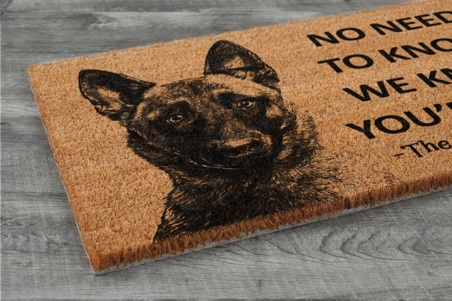 Belgian Malinois Doormat, Belgian Shepherd Mat, No Need to Knock Belgian Malinois Shepherd Doormat, Welcome Dog Breed Mat Belgian Malinois