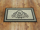 Personalize Family Name and Monogram Doormat, Customize Family Initial Door Mat, Family Name Monogram  Doormat Rubber Mat, Welcome Mats