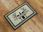 Personalize Family Name and Monogram Doormat, Customize Family Initial Door Mat, Family Name Monogram Rubber Doormat, Welcome Wine Mats