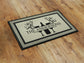 Personalize Family Name and Monogram Doormat, Customize Family Initial Door Mat, Family Name Monogram Rubber Doormat, Welcome Wine Mats