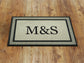 Welcome Personalize Family Couple Name Initials and Monogram Doormat, Customize Couple Initial Door Mat, Rubber Doormat, Welcome Mats