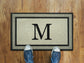 Welcome Personalize Family  Name Initial and Monogram Doormat, Customize Family Name Initial Door Mat, Rubber Doormat, Welcome Mats
