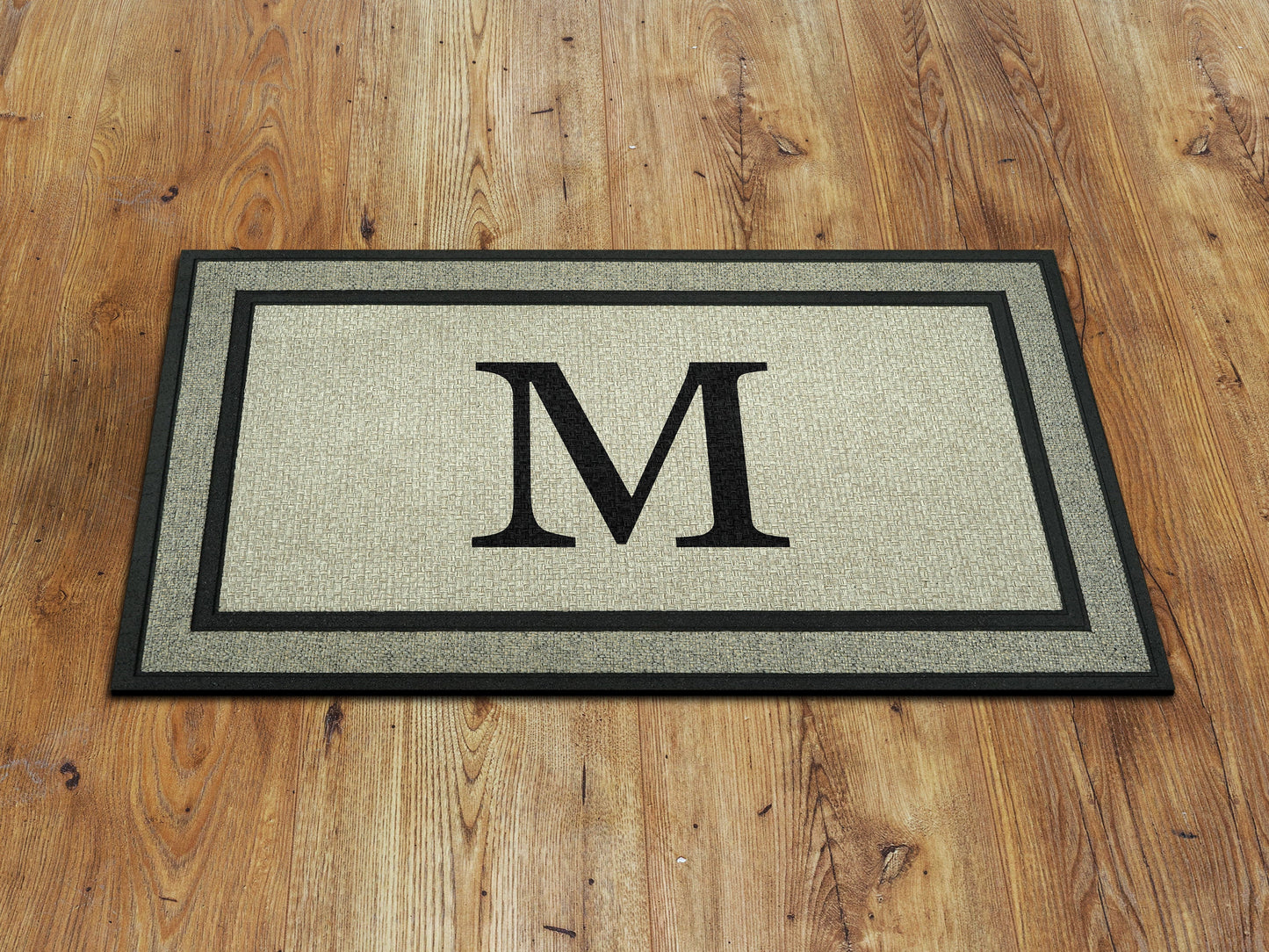 Welcome Personalize Family  Name Initial and Monogram Doormat, Customize Family Name Initial Door Mat, Rubber Doormat, Welcome Mats