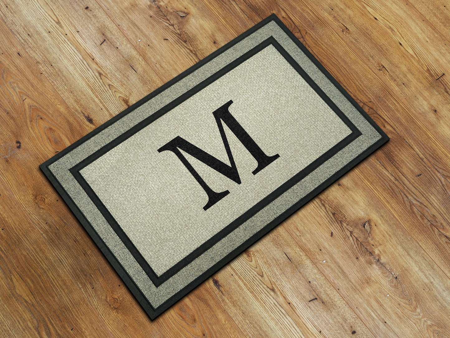 Welcome Personalize Family  Name Initial and Monogram Doormat, Customize Family Name Initial Door Mat, Rubber Doormat, Welcome Mats