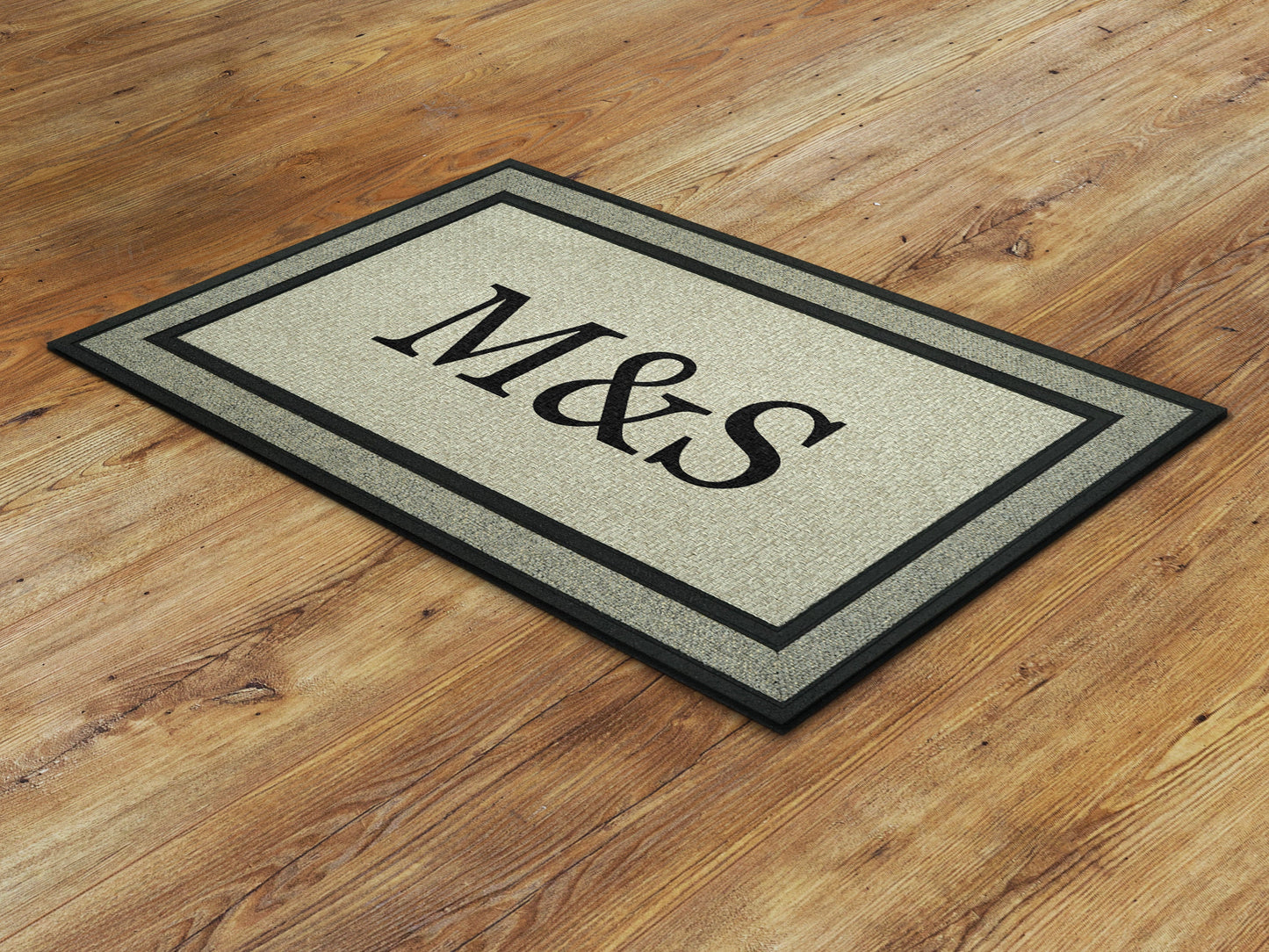Welcome Personalize Family Couple Name Initials and Monogram Doormat, Customize Couple Initial Door Mat, Rubber Doormat, Welcome Mats