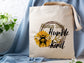 Bee Tote Bag Always Stay Humble and Kind Cotton Canvas Tote Bag