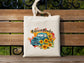 Believe in Miracles  Tote Bag Spring Sunflower Cotton Canvas Tote Bag