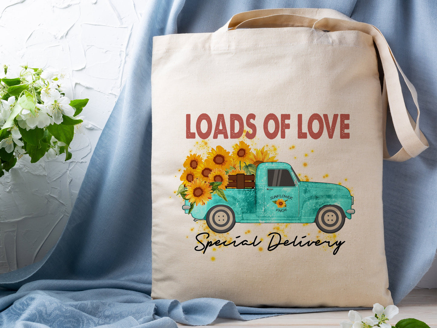 Load s of Love Cotton Canvas Tote Bag Loads of Love Special Delivery Cotton Canvas Tote Bags